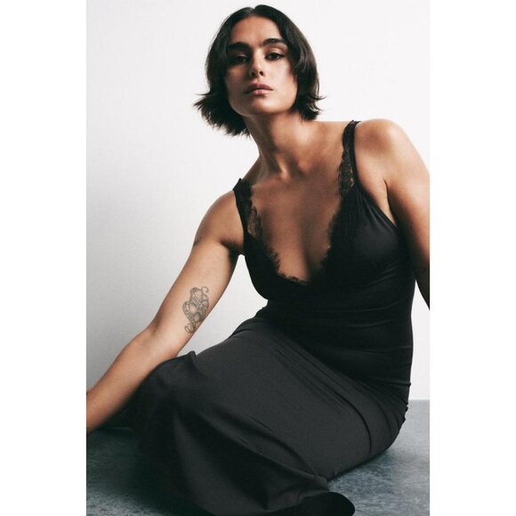 ZARA DRESS WITH MATCHING LACE - Picture 1 of 8